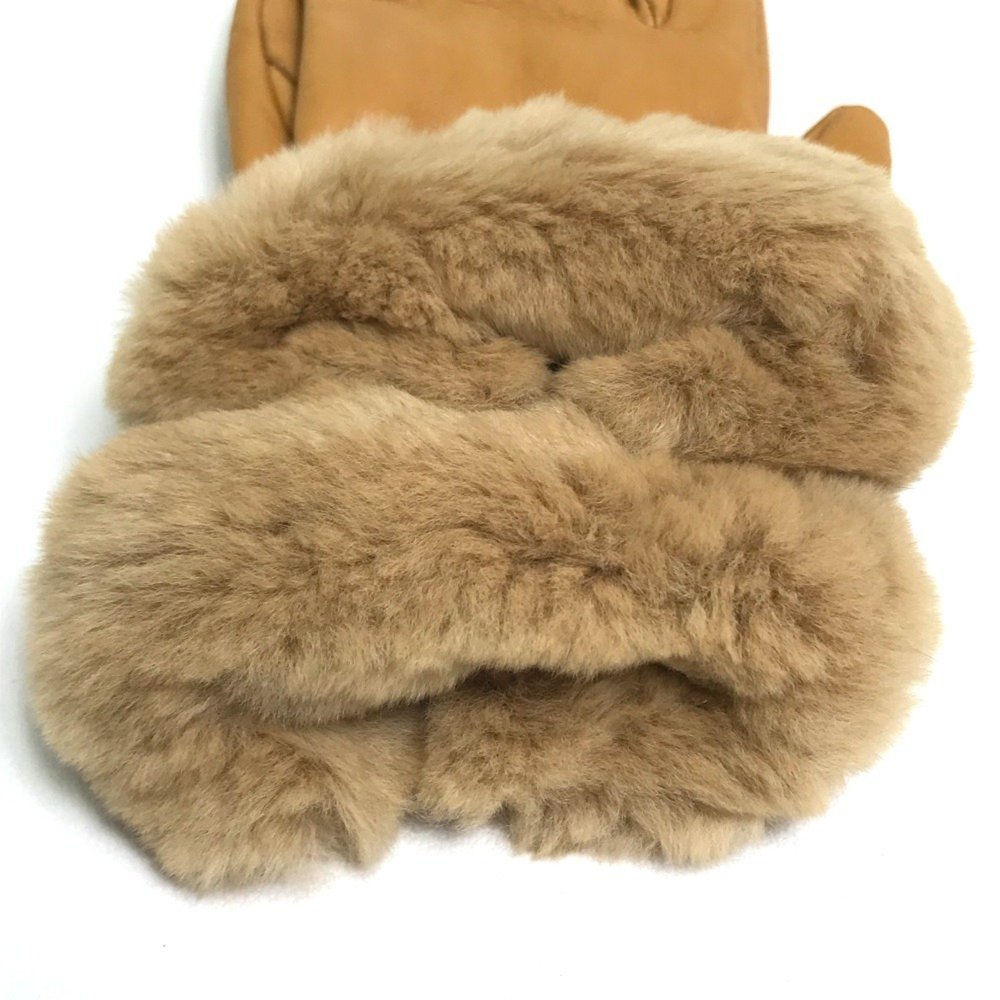 HERMES Cream Leather Love Gloves - Picture 3 of 11